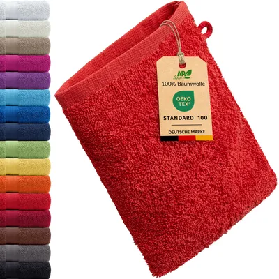 Produktbild von AR Line ARIZONA Handtuch-Serie – 500 g/m² Frottier in 9 Größen verfügbar, Größe: Waschhandschuh 15x21 cm, Farbe: Rot
