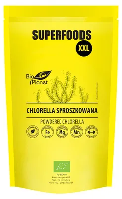 CHLORELLA SPROSZKOWANA BIO 600 g - BIO PLANET SUPERFOODS