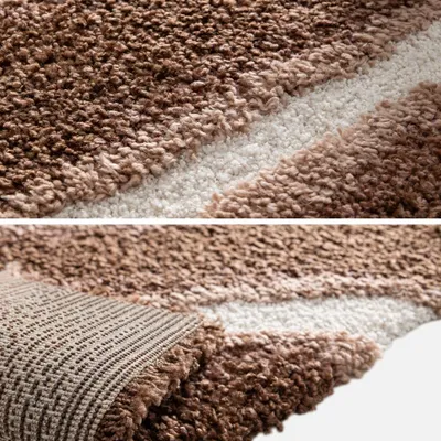 Produktbild von sweeek - Braun gemusteter Indoor-Teppich
