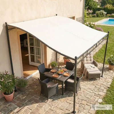 Produktbild von LEX Anbaupavillon 2,5x3 m Pergola wasserdicht & UV-Schutz creme