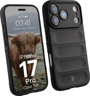 Produktbild von Robuste Handyhülle für iPhone 17 Pro, Bizon Case Tur, Schwarz