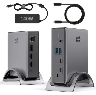 Produktbild von Minthouz Docking Station mit Netzteil – Dual HDMI+DP