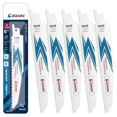 Obrázek produktu pro Přířezy do přímočaré pily R630DM pro řezání dřeva a kovu, určené pro demolice, 150 mm, 10 zubů na palec, 5 kusů