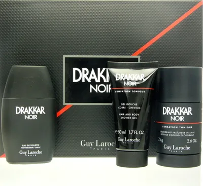 A product shot of a men's grooming gift set.