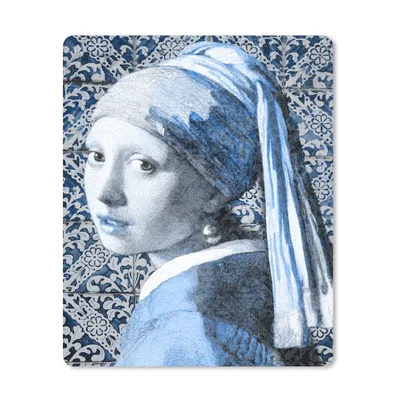 Produktbild von MuchoWow® Mauspad Mousepad Mädchen mit einem Perlenohrring - Delfter Blau - Alte Meister 30x40 cm - Mousepads - Maus Mat - Pad - Mausunterlage - Mausmatten