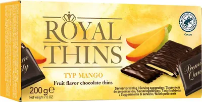 Produktbild von Royal Thins Mangocreme-Täfelchen