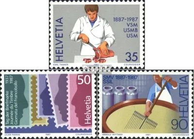 Produktbild von Briefmarken Schweiz 1987 Mi 1351-1353 (kompl.Ausg.) FDC Jahresereignisse