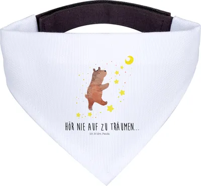 Produktbild von Mr. & Mrs. Panda Tuch Bär Träume - Weiß - Geschenk, Träumen, Teddy, Halstuch Für Hunde, Hund, Traumdeutung, Traum