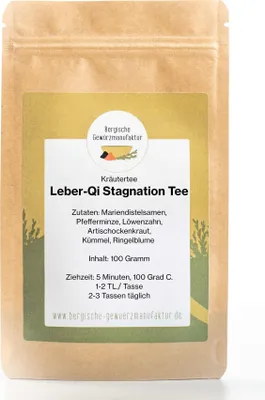 Produktbild von Ayurvedischer Qi-Kräutertee mit Mariendistelsamen gemahlen, Pfefferminze, Löwenzahn, Artischockenkraut, Kümmel, Ringelblume