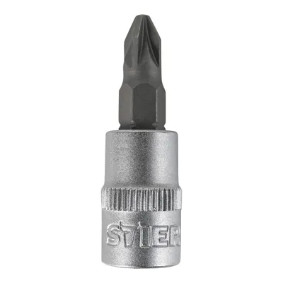Produktbild von STIER Pozidriv-Bit-Steckschlüsseleinsatz 1/4'', PH 1, Stecknuss, Steckschlüssel