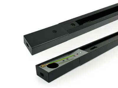 Produktbild von Schienenstreifen 1m 1F Schwarz HQ