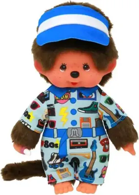 Produktbild von Monchhichi Plüsch Junge 80er Jahre Kuscheltier 20cm Retro Spielzeug