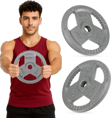 Produktbild von Gymtek® Hantelscheibe - 5 kg Gewichte, ?30 mm - Gewichtsscheibe, Hantelgewichte, Fitness Scheibe - Krafttraining, Home Gym, Fitness