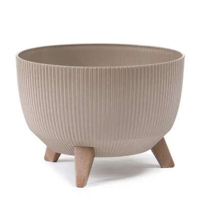 Obrázek produktu pro LAMELA Květináč ROMA ECO COFFEE, průměr 47 cm, mísa na nožkách jumper, latte