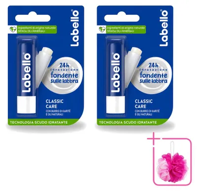 Productafbeelding van 2 x Labello Classic Care lippenbalsem - Verzorgend & beschermend - 5,5 ml - Voordelijn - 2 stuks