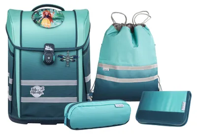 Produktbild von McNeill Schulranzen Ergo Perfecto Schoolbag Set 5-teilig Gradient Blue Lagoon türkis
