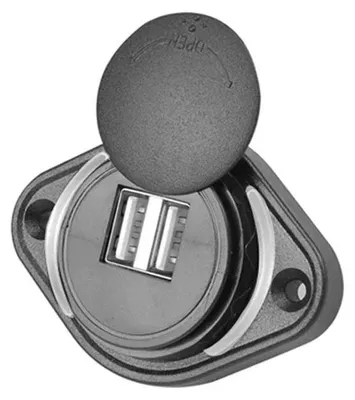 Produktbild von Auto USB Ladegerät - Dual USB 12-24V - 5V 3,1A 18W Schnellladen - Steckdose Adapter - Für Auto Motorrad Boot Wohnmobil Wohnwagen - Weiß