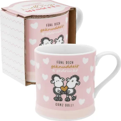 Produktbild von Sheepworld Tasse Motiv "Fühl dich geknuddelt und gedrückt. Ganz doll"