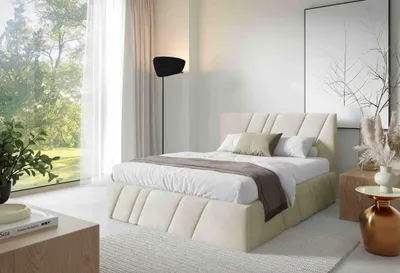 Obrázek produktu pro Čalouněná postel 180x200 FIONA s úložným prostorem - ecru 1