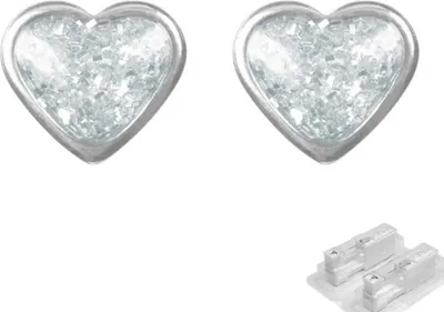 Produktbild von Medizinische Ohrstecker: Erstohrstecker Studex 75 „Glitter Herz“ Weiß