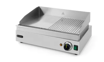 Produktbild von HENDI Grillplatte 1/2 glatt, 1/2 gerillt         230V 2400W