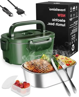 Zdjęcie produktu dla Elektryczny podgrzewacz do żywności 3 w 1 – pojemnik ze stali nierdzewnej o pojemności 15 l do samochodu, ciężarówki i domu, 12 V + 24 V + 220 V