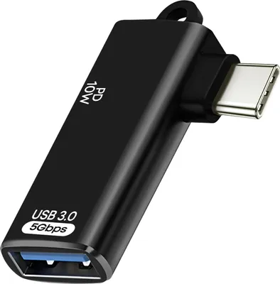 Immagine prodotto di LinQ, adattatore OTG da USB a USB-C 10W 5Gbps, nero