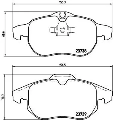 Produktbild von Brembo Bremsbelagsatz, Scheibenbremse Vorderachse P 59 043