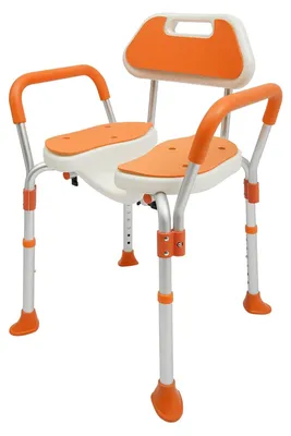 Obrázek produktu pro Nastavitelná sprchová židle s opěradlem, nosnost až 125 kg