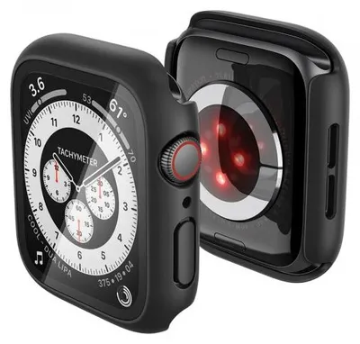 Image de Spigen Thin Fit 360, Étui de protection, Montre connectée, Noir, Apple, Apple Watch (44 mm), Polycarbonate (PC)