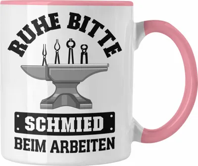 Produktbild von Trendation - Schmied Geschenke Tasse mit Spruch Hufschmied Kaffeetasse Geschenkidee (Rosa)