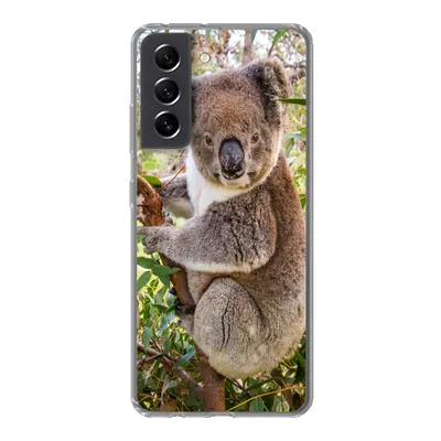 Produktbild von MuchoWow® Handyhülle Schutzhülle Hülle für Samsung Galaxy S21 FE Koala - Blätter - Kinder - Jungen - Mädchen Silikon Softcase Handy Hülle - Mobiltelefonhülle