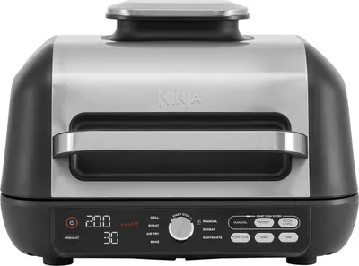 Immagine prodotto di Ninja Foodi MAX PRO Grill, Griddle e Air Fryer de, 3,8 l, 7 funzioni di cottura in 1, grigliare, friggere all'aria, arrostire, cuocere al forno e altro ancora, parti lavabili in lavastoviglie, argento e nero, AG651EU