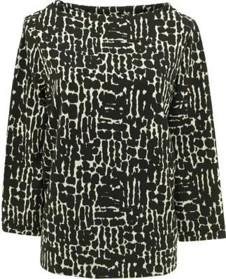 Produktbild von 28325 Street One, ,  Damen Pullover, Mittelstrick, schwarz weiß bedruckt, 40