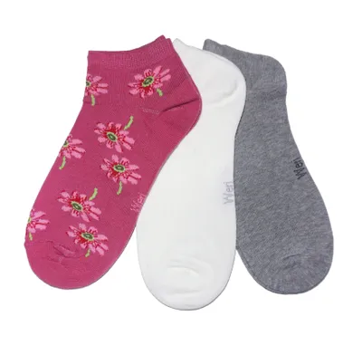 Produktbild von Kinder Sneaker Socken 3-er Pack aus Baumwolle Blumenwiese Anemone Größe 27-30