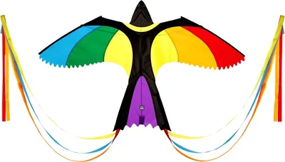 Produktbild von Wolkenstürmer Kinderdrachen Bonny Bird (bunt), Einleinerdrachen mit Glasfasergestänge - flugfertig inkl. Schnur