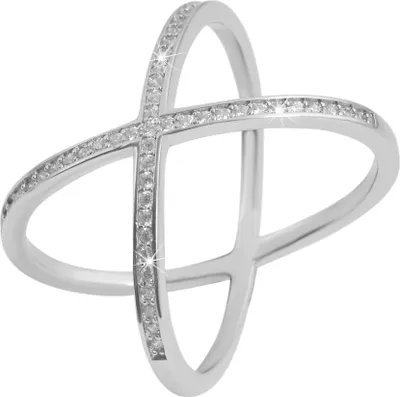 Produktbild von 925 Echt Silber Ring, Zirkoniabesatz, 925/rhodiniert