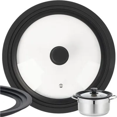Obrázek produktu pro Univerzální silikonovo-skleněná poklice na hrnce a pánve, 28-32 cm