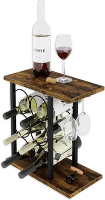 Produktbild von Famanu Weinregal für Flaschen - 6 Flaschen - Schwarz
