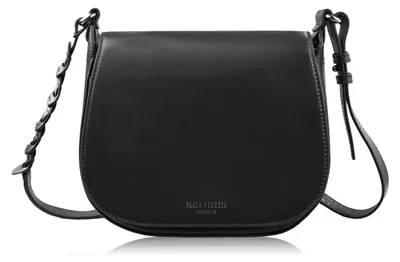 Produktbild von Damen Vollnarbenleder Postbag modisch schwarz Paolo Peruzzi KV-06-BL