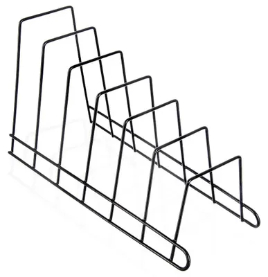 Image de Support pour couvercles et assiettes - Métal - 34,5 x 14 x 19 cm - Noir