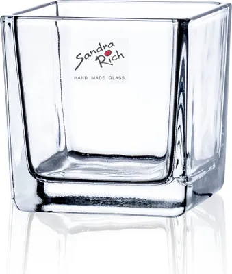 Obrázok produktu pre Sandra Rich séria CUBE váza lucerna sklenená kocka štvorcová 8 cm
