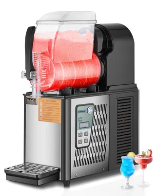 Obrázek produktu pro VEVOR komerční výrobník ledové tříště 4 l s jednou nádrží na mražené nápoje, 16 šálků nerezové ledové tříště s výrobníkem ledu s klávesnicí