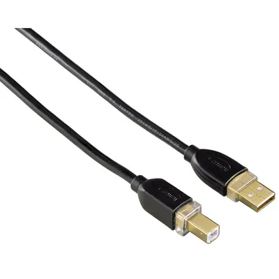 Produktbild von Hama 046771 USB Kabel 1,8 m USB A USB B Schwarz