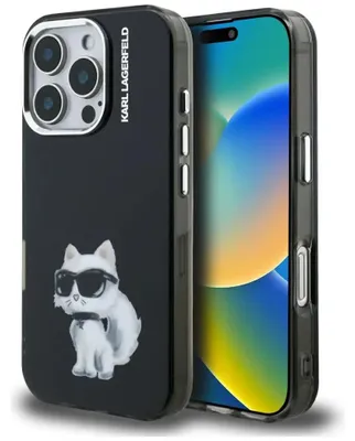 Obrázek produktu pro Pouzdro Karl Lagerfeld IML Aquarelle Choupette & Logo pro iPhone 16 Pro Max - černé