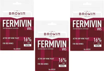 Produktbild von 3 x Fermivin VR5 Trockenhefe für Rotweine Weinhefe Reinzuchthefe 7g Für 10-35l Wein Hefe Rotwein