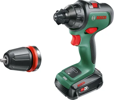 Produktbild von Bosch AdvancedDrill 18, Handbohrmaschine, Ohne Schlüssel, Schwarz, Grün, 1,3 cm, 1350 RPM, 2,5 cm