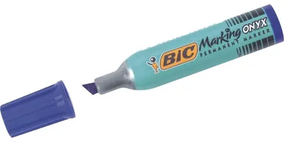 Productafbeelding van BIC Permanent-Marker, onyx zwart, model 1481, met puntstift, blauw