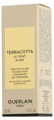 Obrázek produktu pro Guerlain Terracotta Le Teint Glow, Pumpovacíc lahvička, Tekutina, Zvětšující objem, Vyhlazující, Hydratační, Prosvětlující, Lehký, Zlato, Béžová