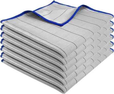 Obrázek produktu pro Čisticí utěrky Koolstof – utěrky z mikrovlákna – bez zanechávání šmouh – vysoká savost – 6 kusů, rozměr 30x30 cm – modré